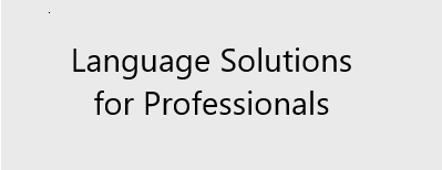 Language Solutions for Professionals - organisme de formation spécialisé dans les cours de langue destinés aux professionnels.